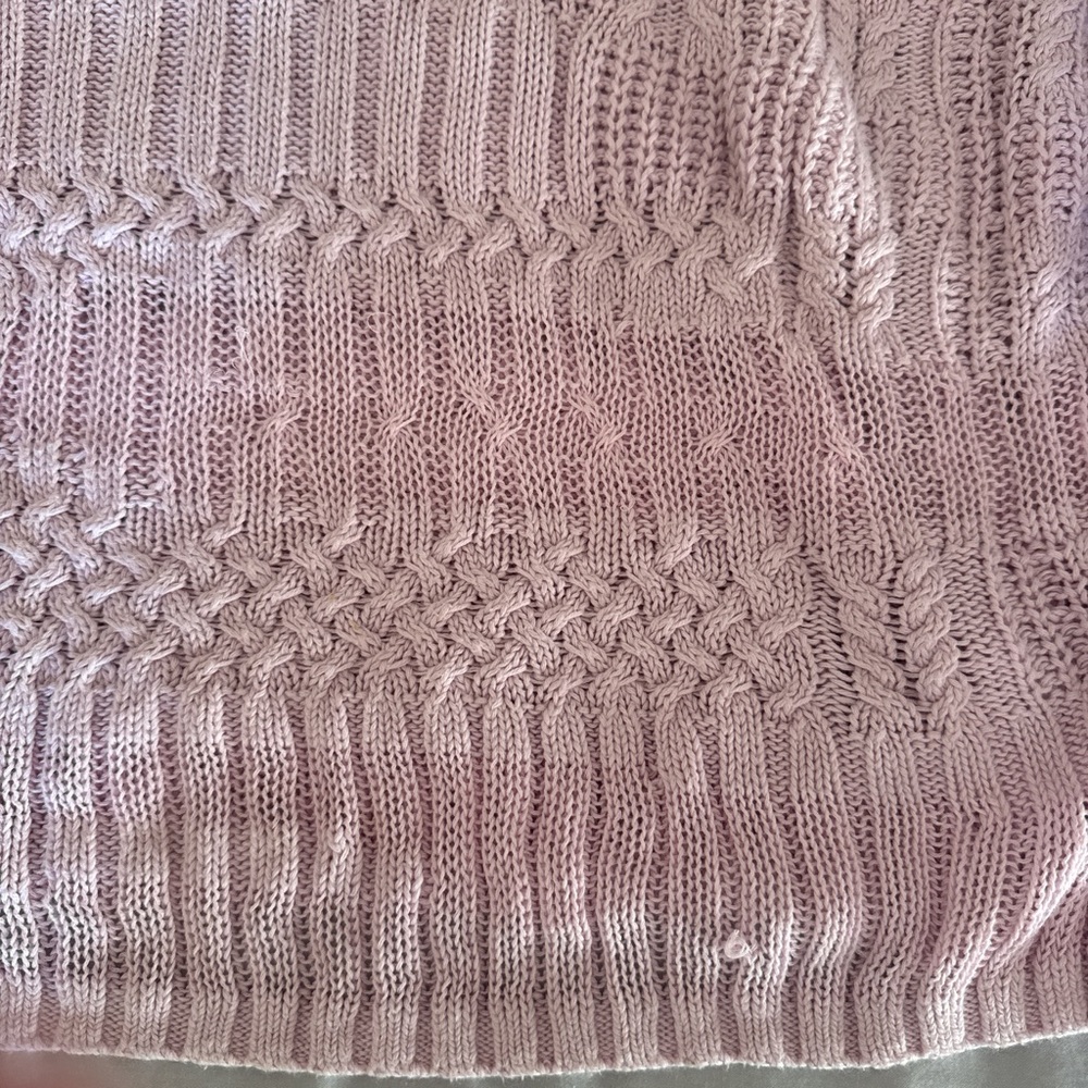 Pink Cable Knit Intermix Sweater - Picture 3 of 3
